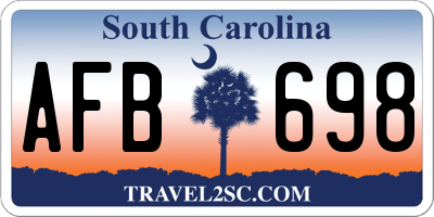 SC license plate AFB698