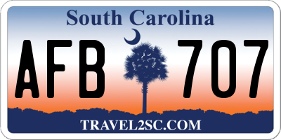 SC license plate AFB707