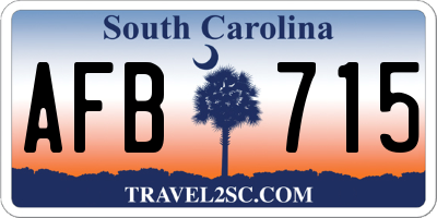 SC license plate AFB715