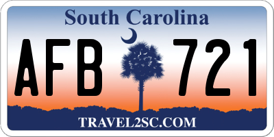 SC license plate AFB721