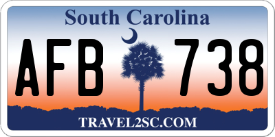 SC license plate AFB738