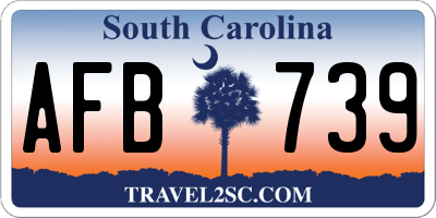 SC license plate AFB739