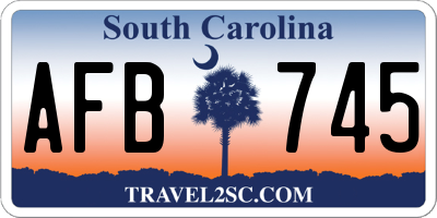 SC license plate AFB745
