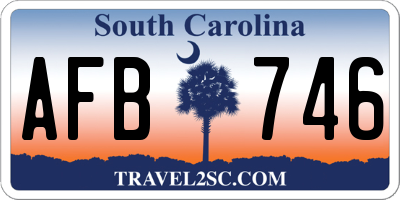 SC license plate AFB746