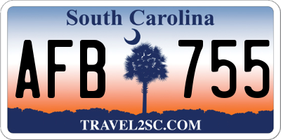 SC license plate AFB755