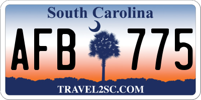 SC license plate AFB775