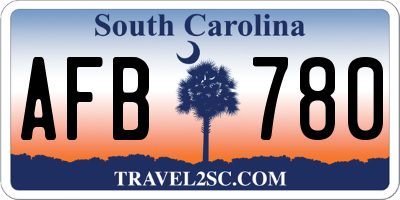 SC license plate AFB780