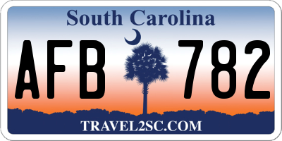 SC license plate AFB782