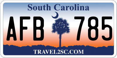 SC license plate AFB785