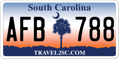 SC license plate AFB788