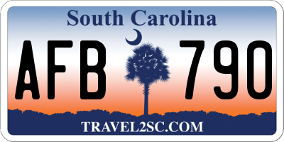 SC license plate AFB790