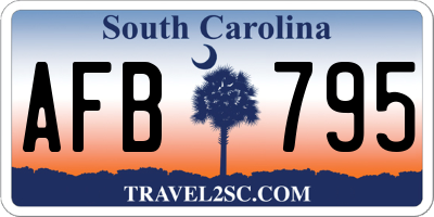 SC license plate AFB795