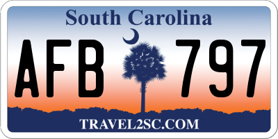SC license plate AFB797