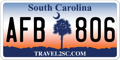 SC license plate AFB806
