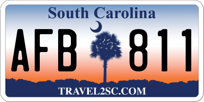 SC license plate AFB811