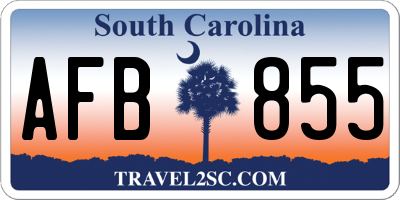 SC license plate AFB855