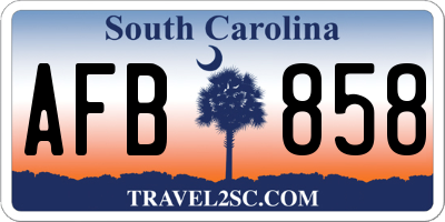 SC license plate AFB858