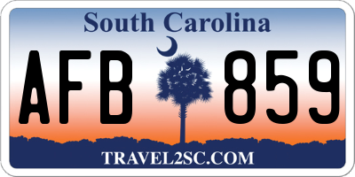 SC license plate AFB859