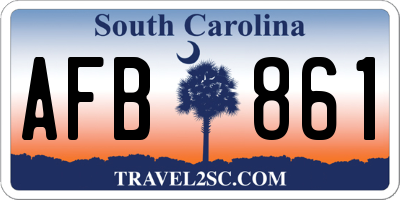 SC license plate AFB861