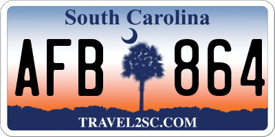 SC license plate AFB864