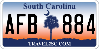 SC license plate AFB884