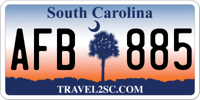 SC license plate AFB885