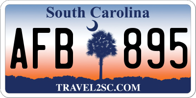 SC license plate AFB895
