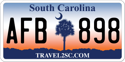 SC license plate AFB898
