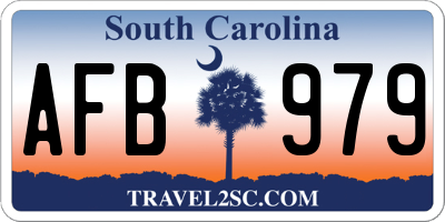 SC license plate AFB979