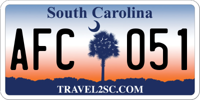 SC license plate AFC051