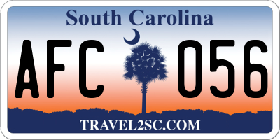 SC license plate AFC056