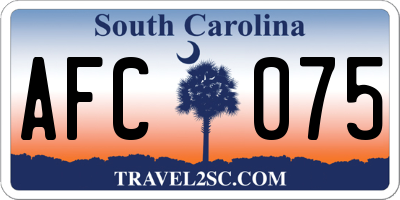 SC license plate AFC075