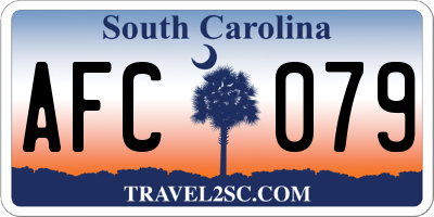 SC license plate AFC079