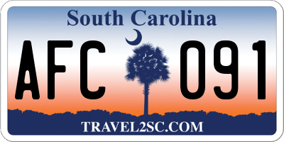SC license plate AFC091