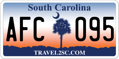 SC license plate AFC095