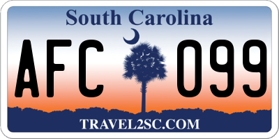 SC license plate AFC099