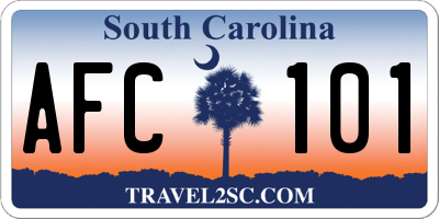SC license plate AFC101