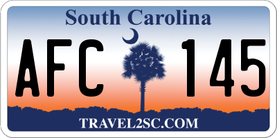 SC license plate AFC145