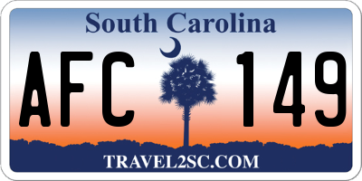 SC license plate AFC149