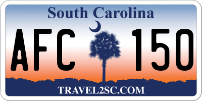SC license plate AFC150