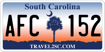 SC license plate AFC152
