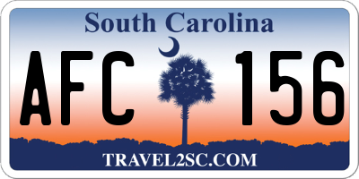 SC license plate AFC156
