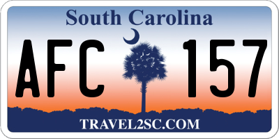 SC license plate AFC157