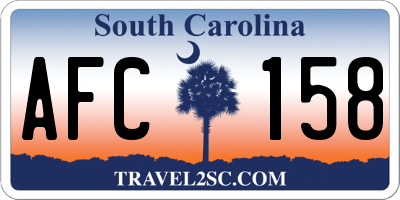 SC license plate AFC158