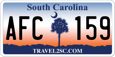 SC license plate AFC159