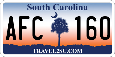 SC license plate AFC160