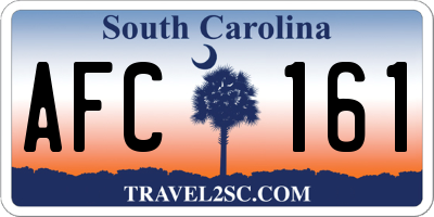 SC license plate AFC161