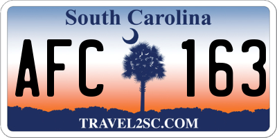 SC license plate AFC163