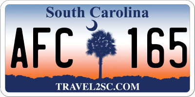 SC license plate AFC165