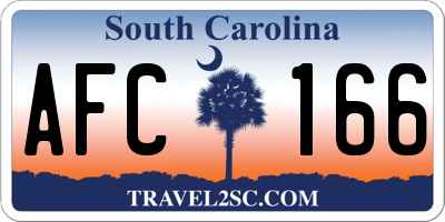 SC license plate AFC166